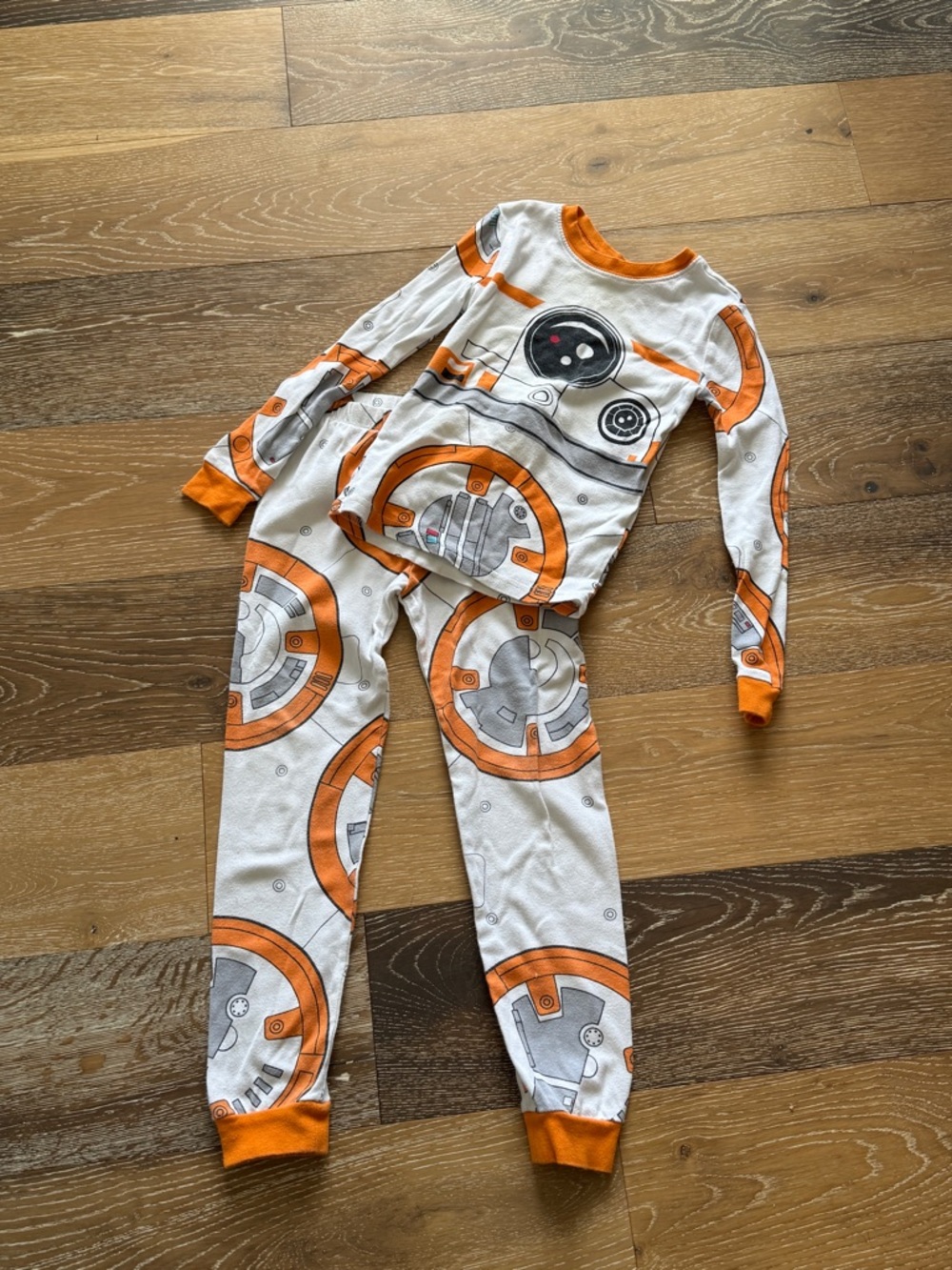 Disney White and Orange BB-8 Droid Kids Pajama Set